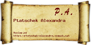 Ptatschek Alexandra névjegykártya