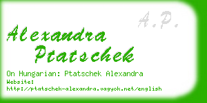 alexandra ptatschek business card